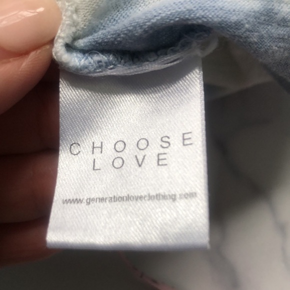 Generation Love Tie Dye Sky Print Short Sleeve T-Shirt Oversized Size Small - Picture 5 of 11